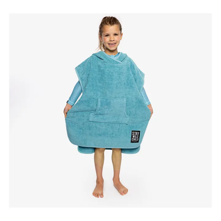 Beach & Bandits Poncho Eponge Coton Bio | Turquoise