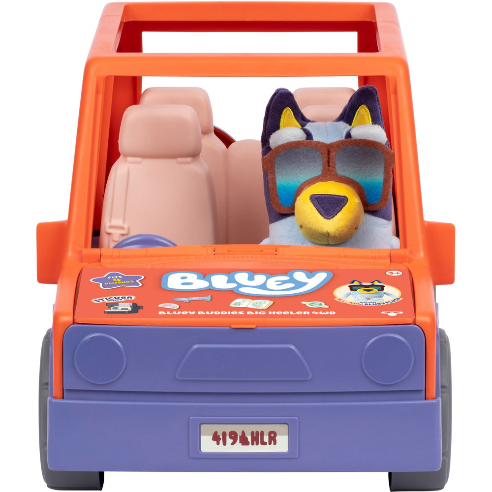 Køb Bluey Big Heeler Bil 4WD Med Bamse
