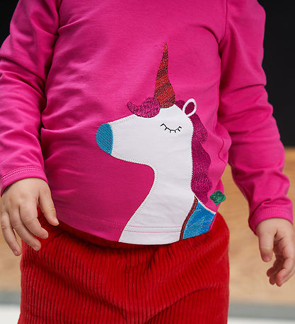 Freds WoRød Bluse - Hello Unicorn - Fuchsia