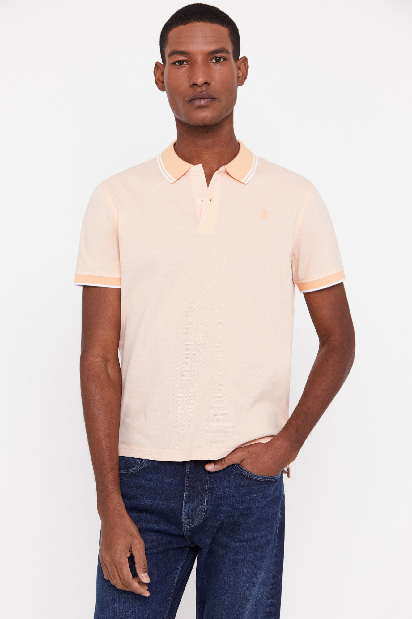 Camisa polo Oxford - Laranja