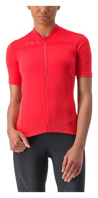 Maillot Manches Courtes Femme Castelli Anima 4 Rouge