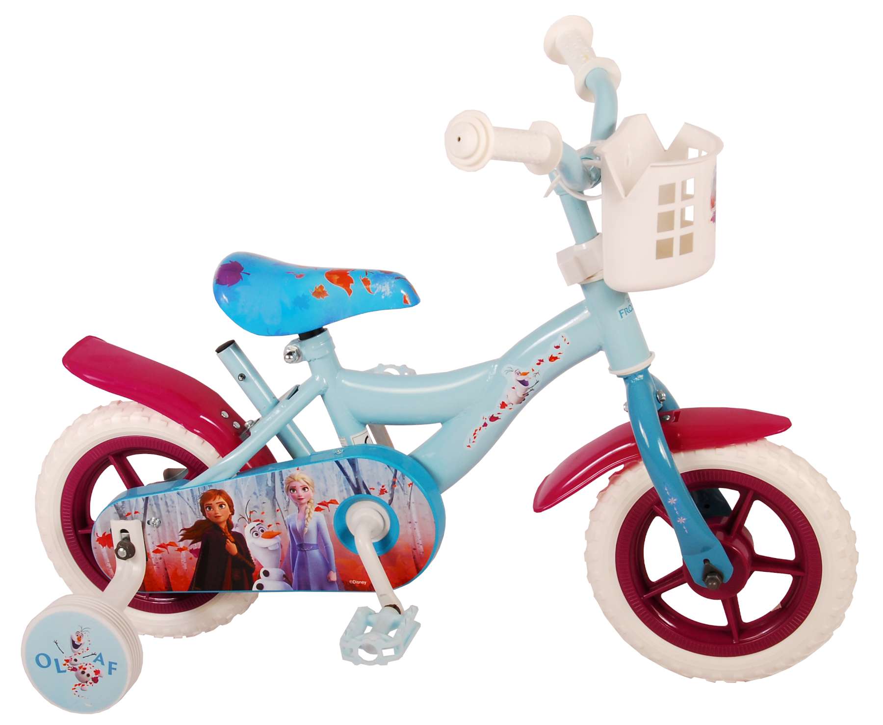 TPFSports Disney Frozen 2 Kinderfahrrad - Mädchen - 10 Zoll - Fester Gang -Blau / Lila