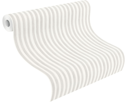 Vliesbehang 252767 Bambino XIX strepen grijs