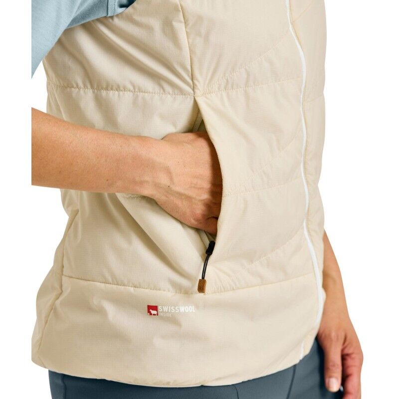 Swisswool Piz Duan Vest - Doudoune sans manche en laine mérinos femme