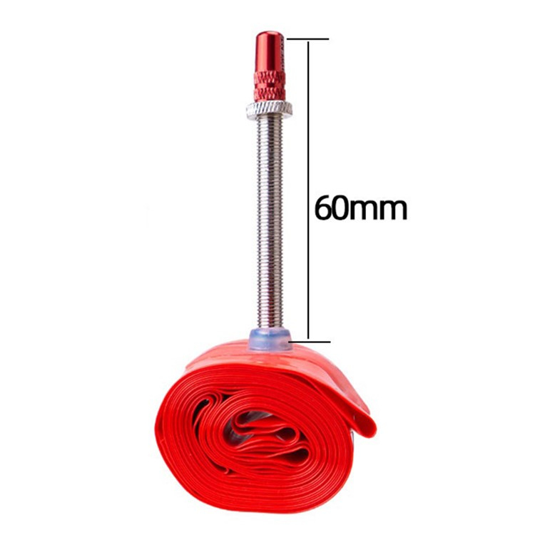 (700x32/43) 45g Fahrrad Schlauch Velo Ersatz Reifenschlauch mit Presta Ventiladapter - Rot