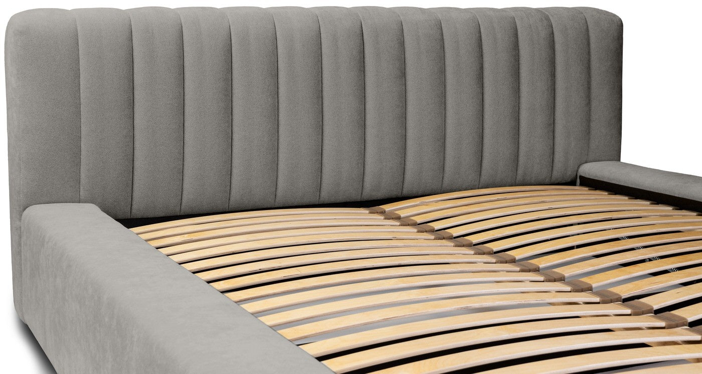 Trae Mobler Como 180 x 200 cm Gestoffeerd Bed Grijs