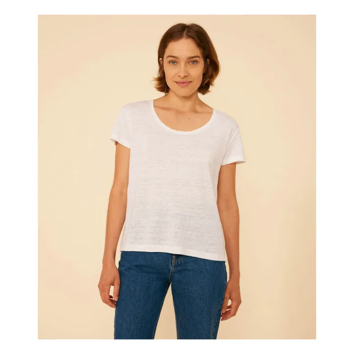 Petit Bateau T-shirt Lin - Collection Femme | Ecru