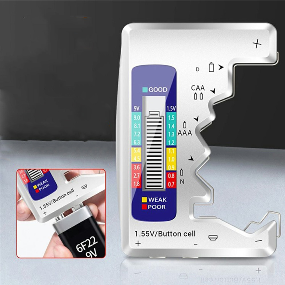 Digitaler Batterie Tester Prüfer LCD Balken Anzeige für Typ AA / AAA / C / D / E / N / Knopfzellen