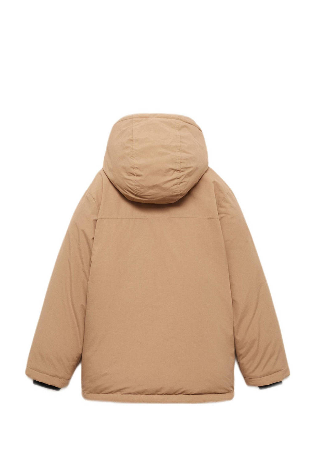 Mango Kids gewatteerde winterjas lichtbruin