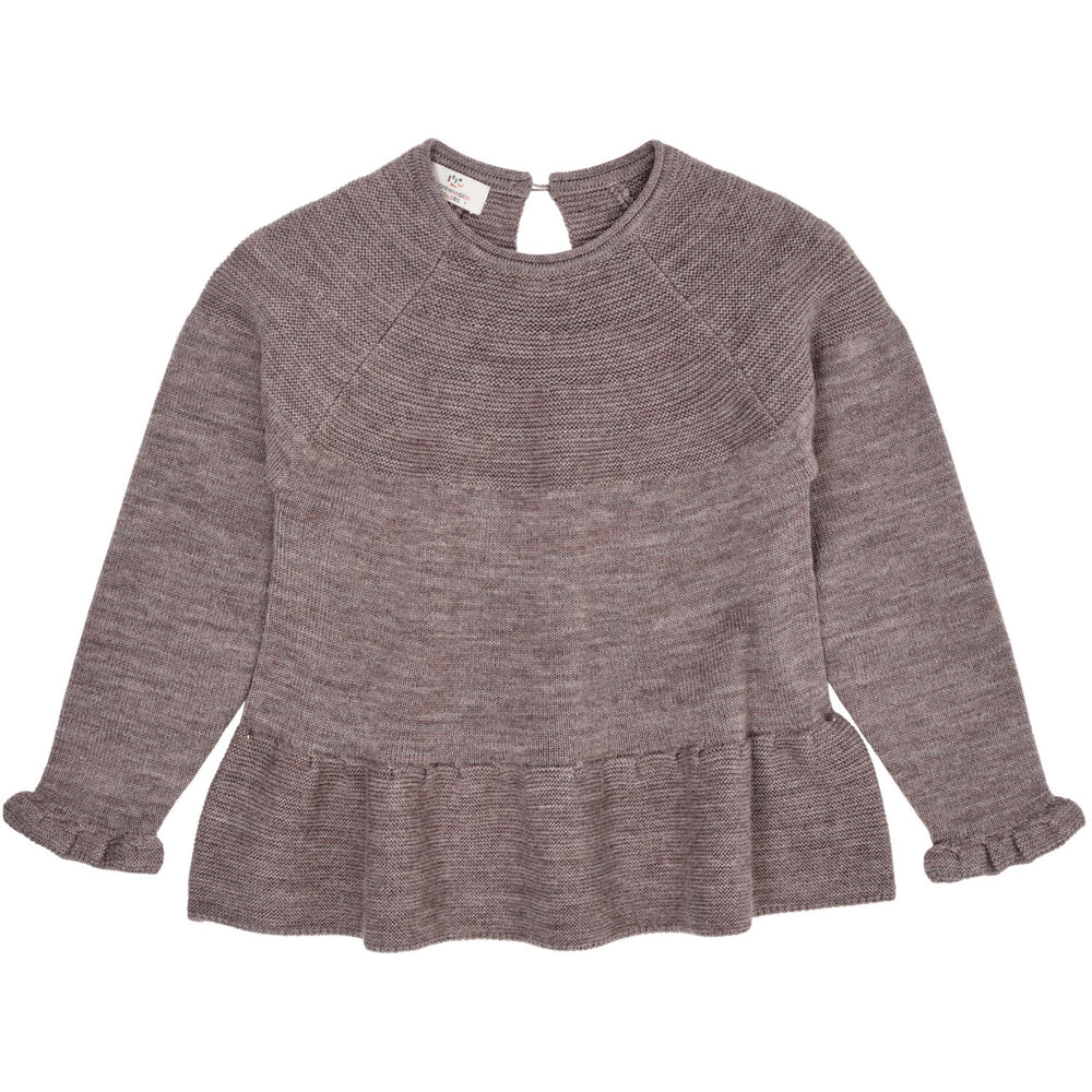 Køb Copenhagen Colors Natural Melange Merino Knit Bluse M. Flæse