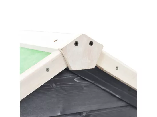 Clapier Gris et blanc 140x63x120 cm Bois de sapin massif