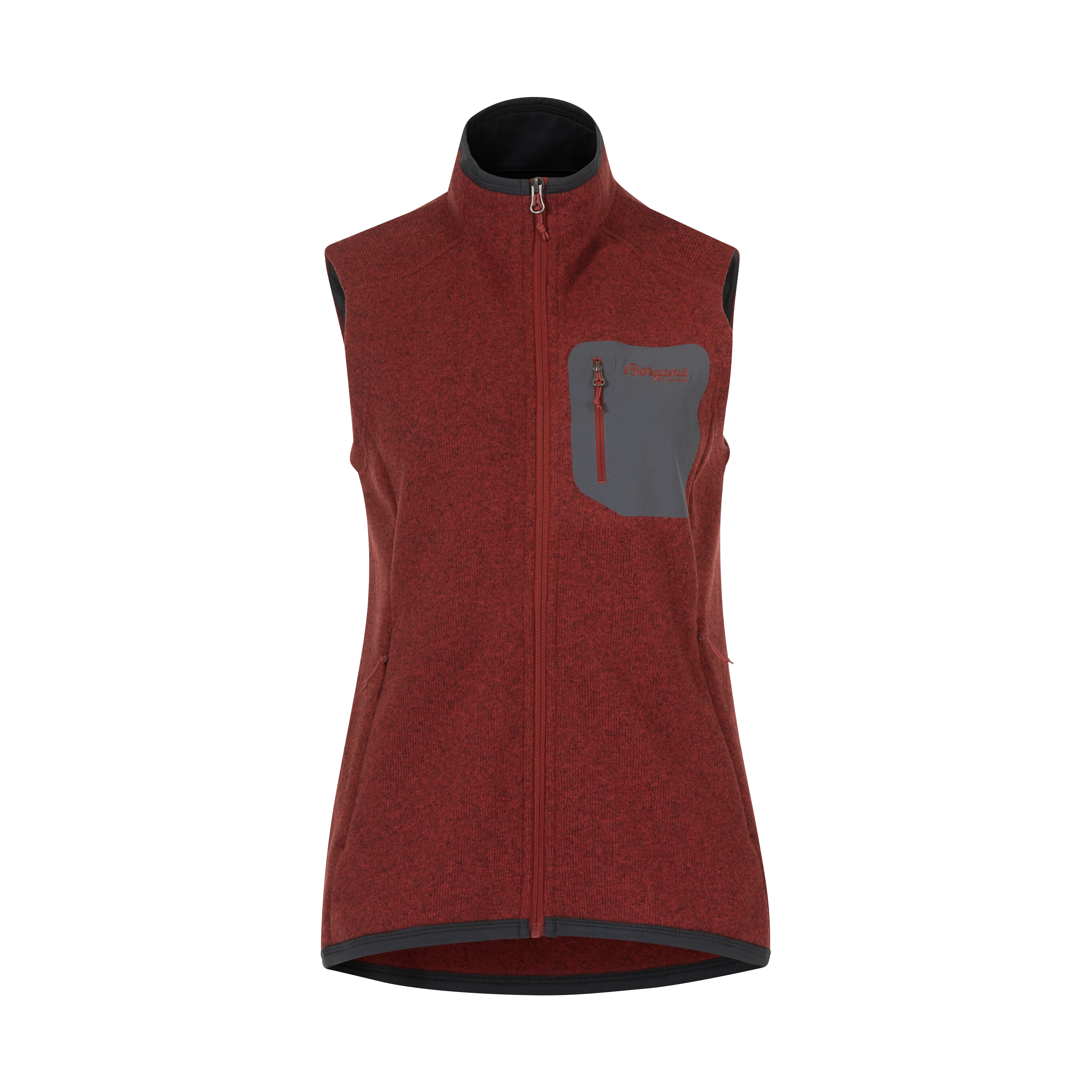Kamphaug Knitted Vest Women Chianti Red