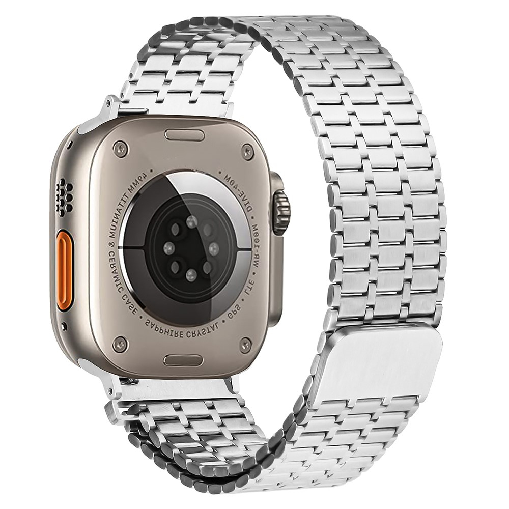 Apple Watch (49/46/45/44 mm) Edelstahl Armband mit Magnetverschluss (Gelenkumfang: 170-240mm) - Silber