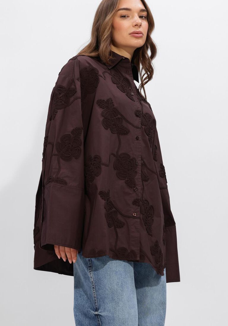 bruine rotate blouses flower oversized shirt