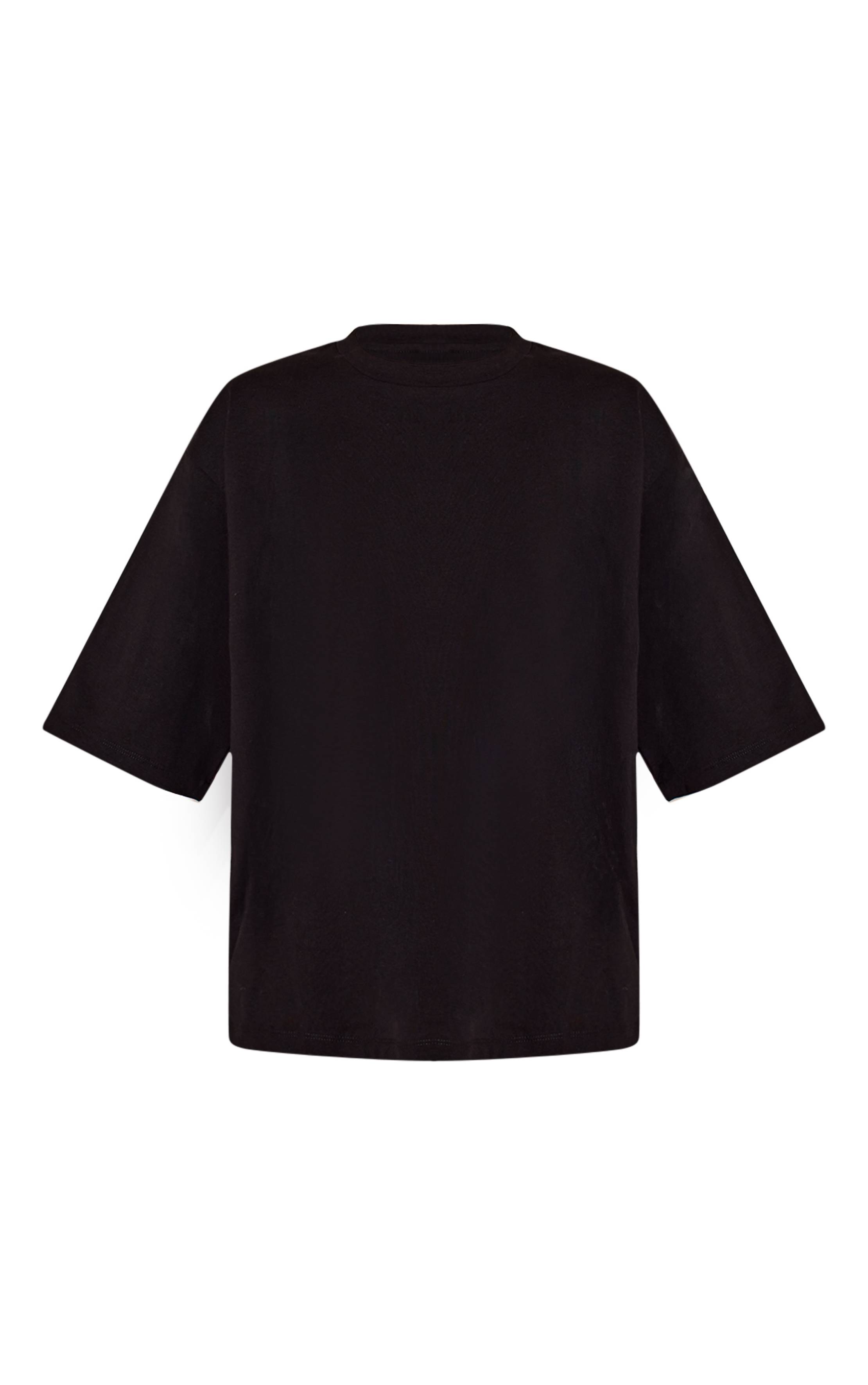 Noir T-shirt Oversize Coupe Boxy