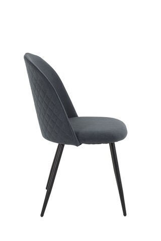 Stuhl Shirin 46x84x56cm Grau Samt Velour