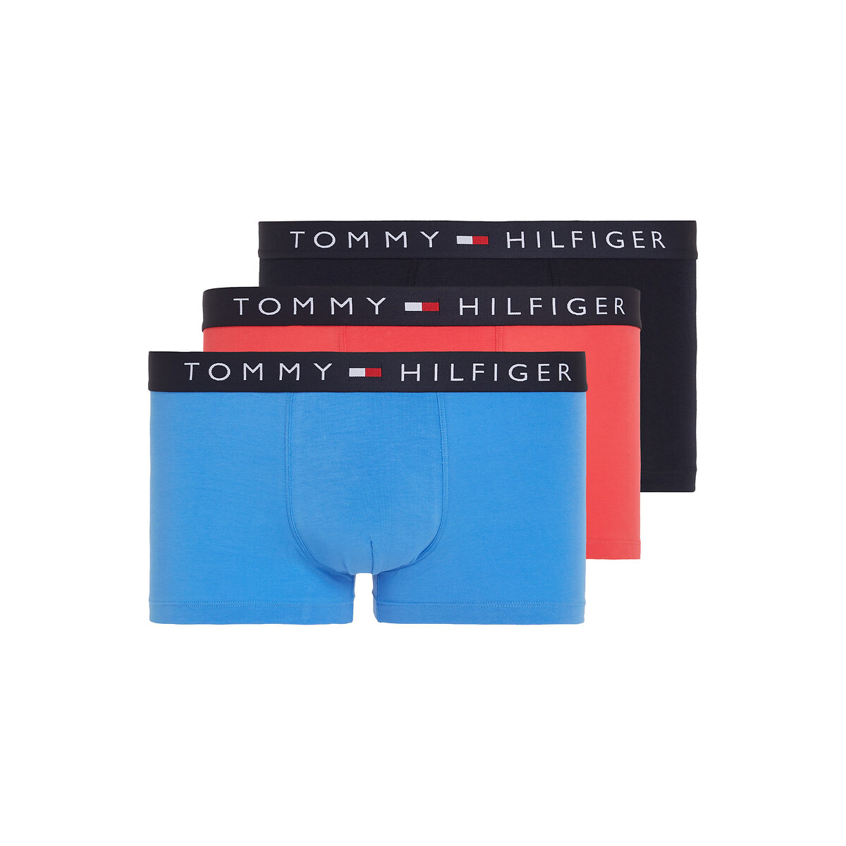TOMMY HILFIGER<br>Conjunto de 3 cuecas boxer lisas