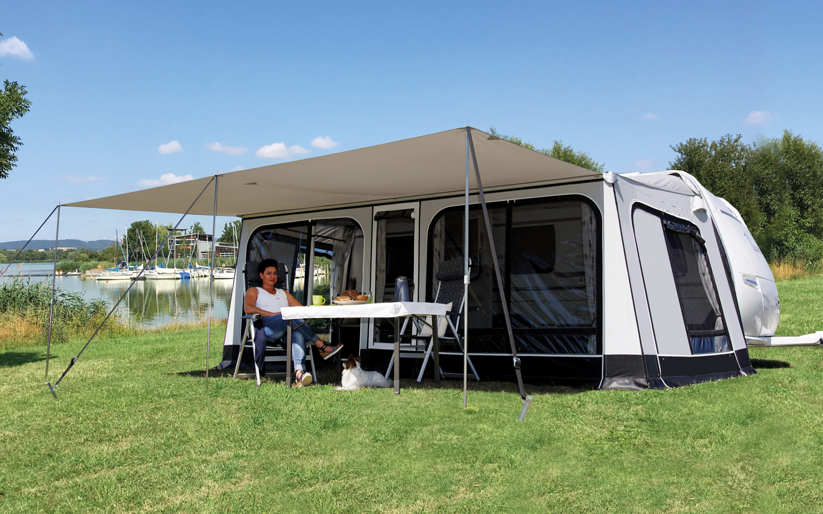 Wigo Sonnendach für Rolli Plus 390 x 240 cm Größe 5