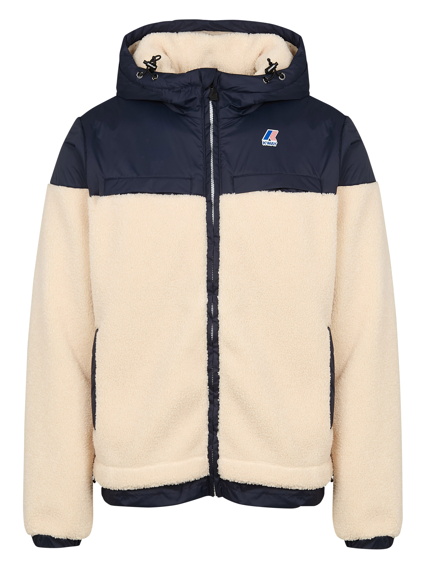 LE VRA 3.0 JILDAZ ORSETTO - Veste col montant droite en fourrure synthétique | Bleu