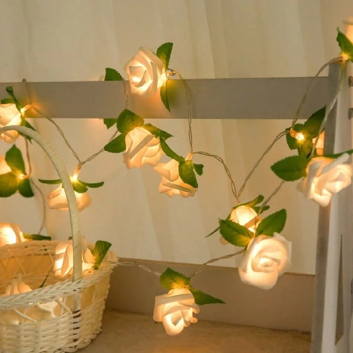 WEWOO Guirlande LED Rose Fleur - 3m
