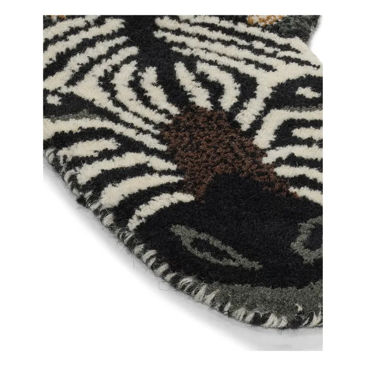 Doing Goods Tapis zèbre en laine | Noir/Blanc