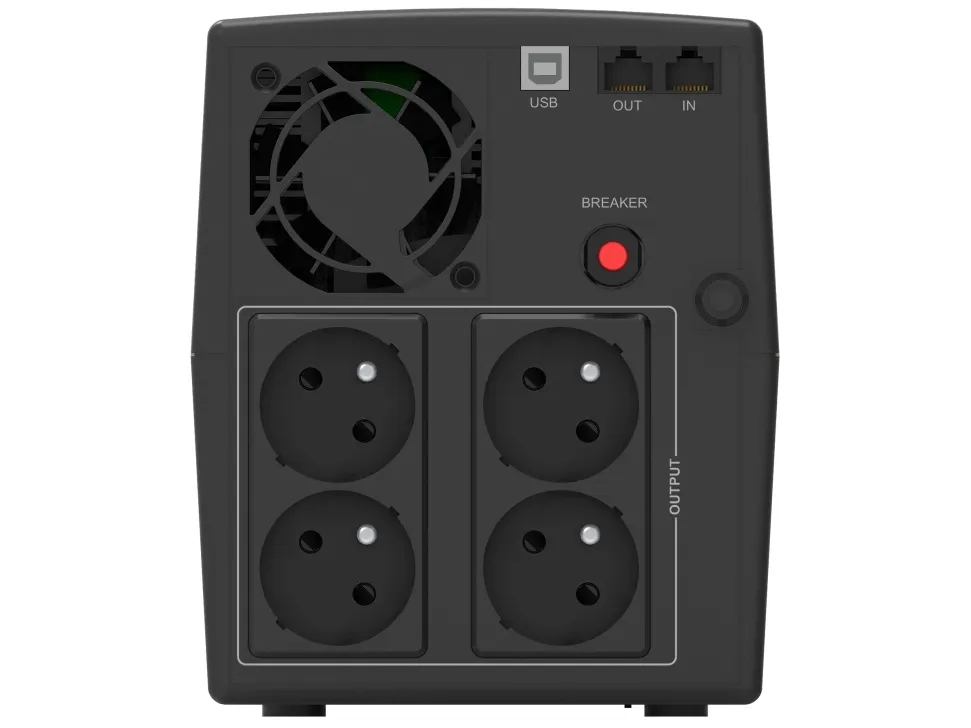 PowerWalker Basic VI 1500 STL FR - UPS - AC 162 - 290 V - 900 Watt - 1500 VA - 7.2 At - USB - output-stikforbindelser: 4