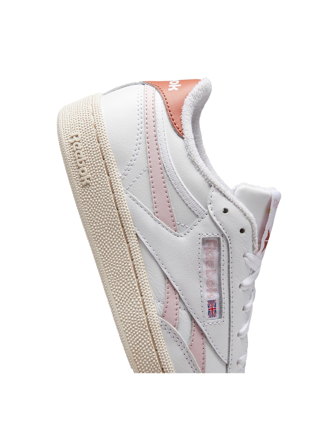 reebok sneakers mixte club c revenge cuir blanc/rose