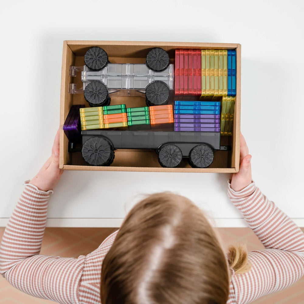 Køb Connetix Rainbow Transport Pak 50 Styks
