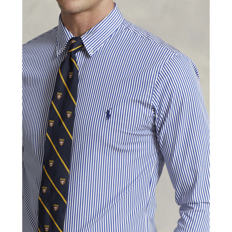 Polo Ralph Lauren Slim Fit Striped Stretch Poplin Shirt Blue/white bengal stripe