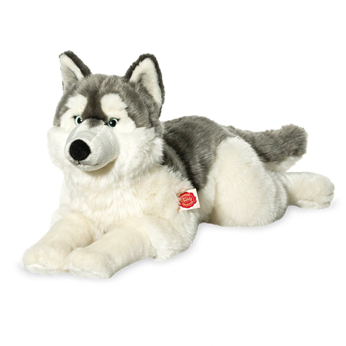 Kuscheltier HUSKY (60cm) liegend in weiß/grau