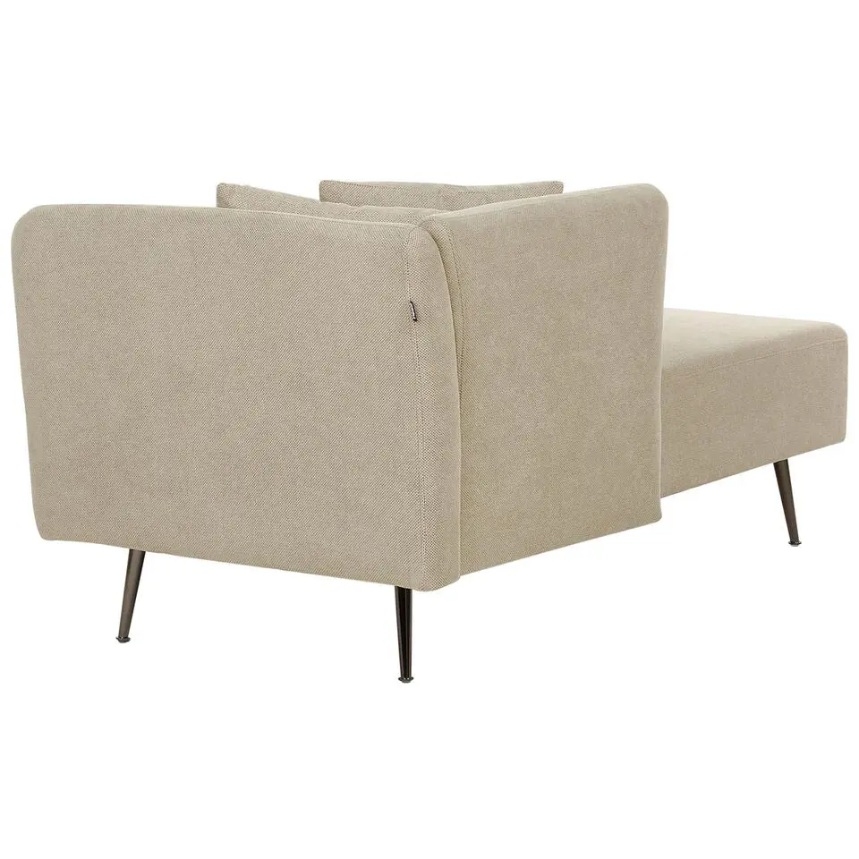 RIOM - Chaise longue - Beige - Rechtszijdig - Stof