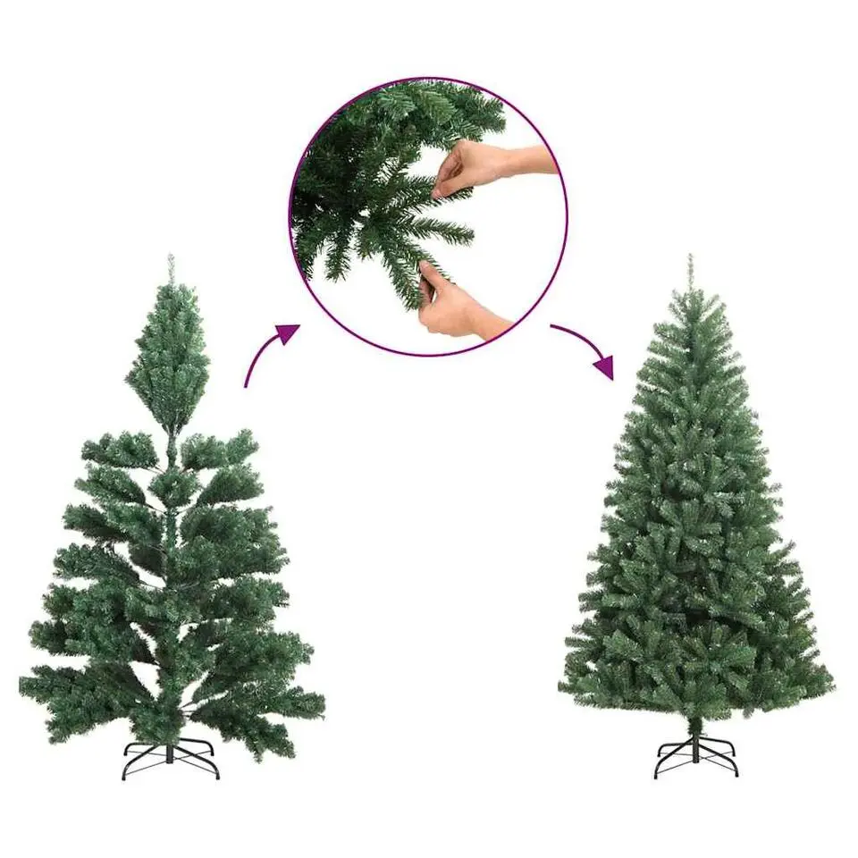 vidaXL - Halve Kunstkerstboom - Goud - 180 cm