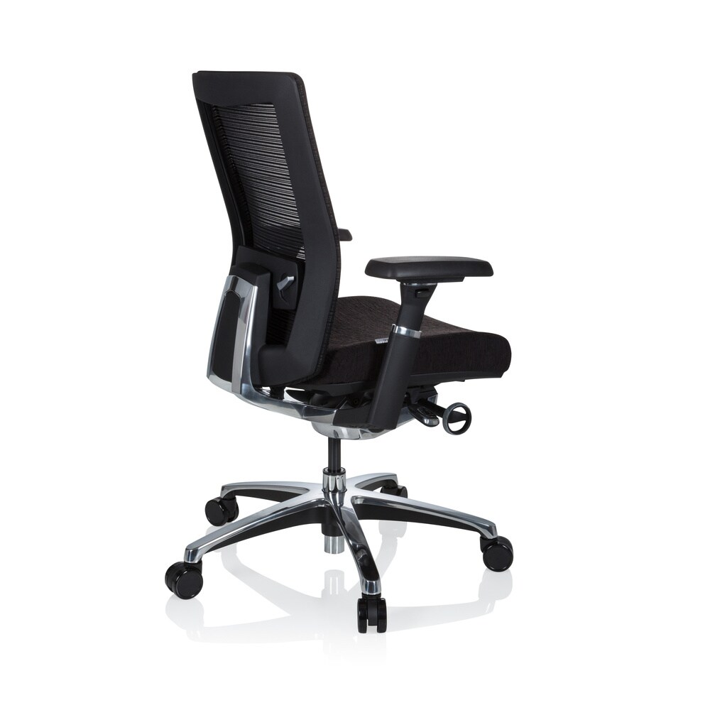 High End Bürostuhl NOVA PRO ALU Stoff/Netzstoff mit Armlehnen hjh OFFICE