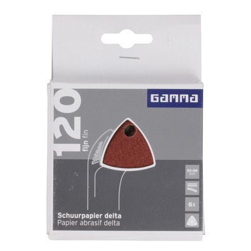 GAMMA schuurpapierdelta gold fijn 6st