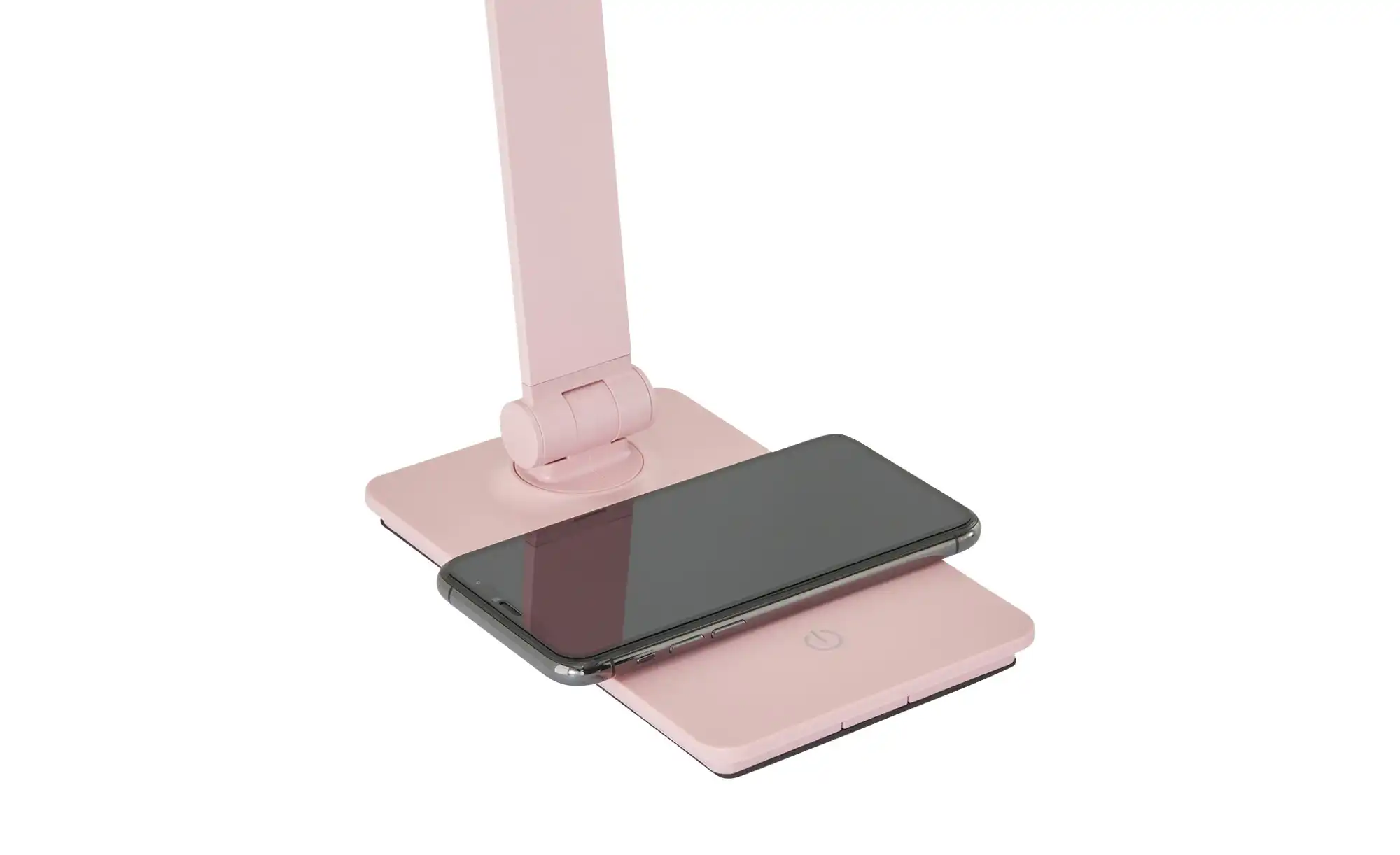 KHG LED-Tischleuchte, Pink mit Qi-Charger