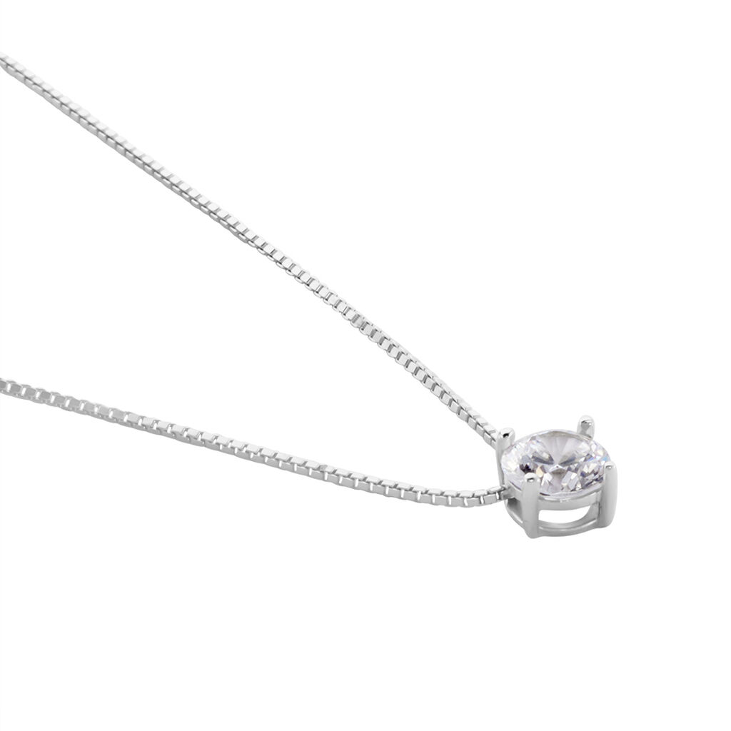 Collier Germinie Argent Blanc Oxyde De Zirconium