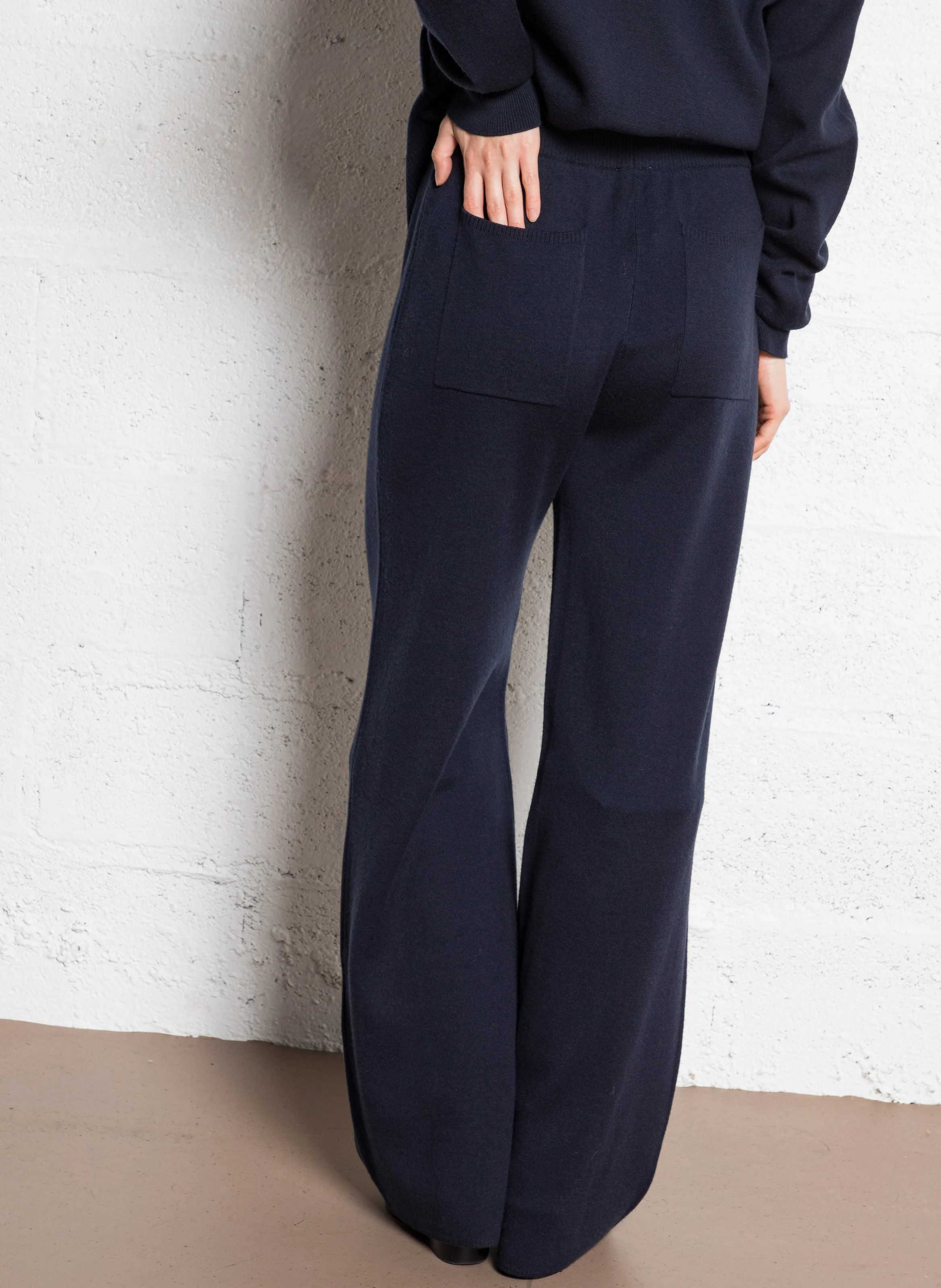 CONSTANTI - Pantalon large en laine mélangée | Bleu