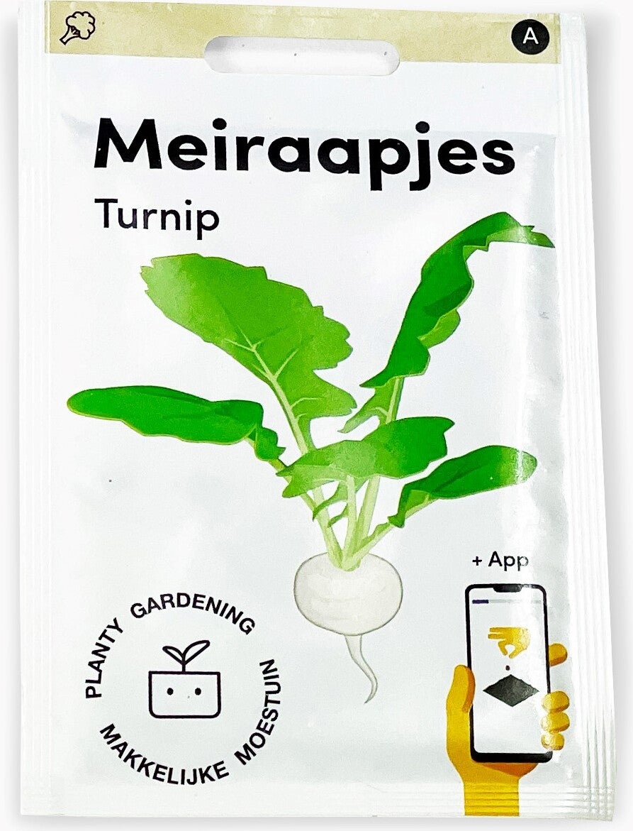 Makkelijke Moestuin groentezaad Meiraapjes (Brassica rapa var rapifera)