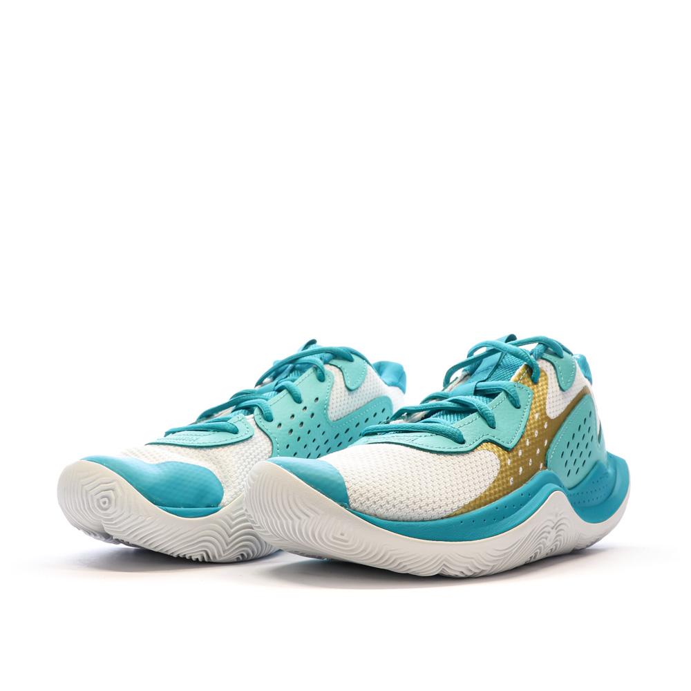 Under Armour Chaussures de Basket Turquoise/Blanche Mixte Under Armour Jet 23