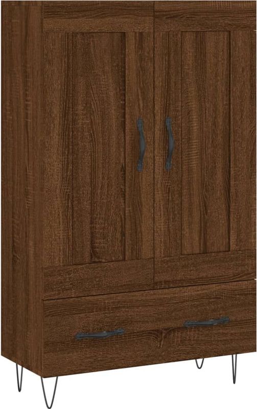 vidaXL - Hoge Kast - Bruin - Bewerkte Hout - 69,5x31x115 cm