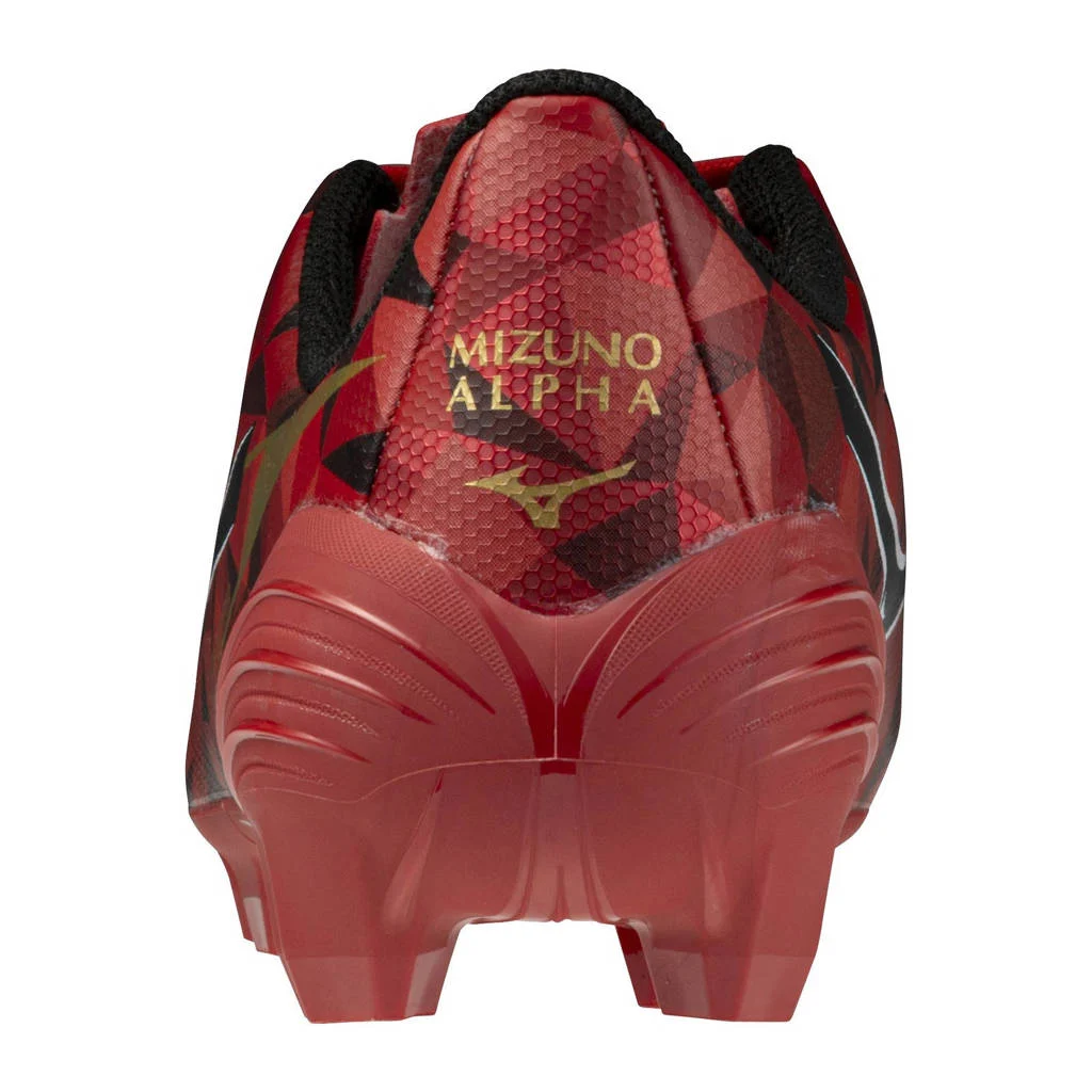 Mizuno Alpha II Select FGjunior voetbalschoenen rood/zwart/goud