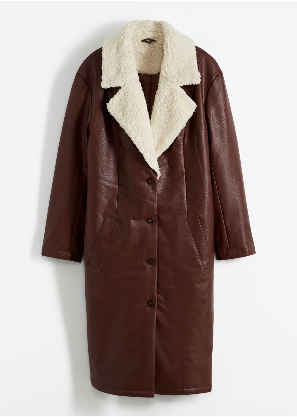 Manteau rembourré avec maille peluche au col