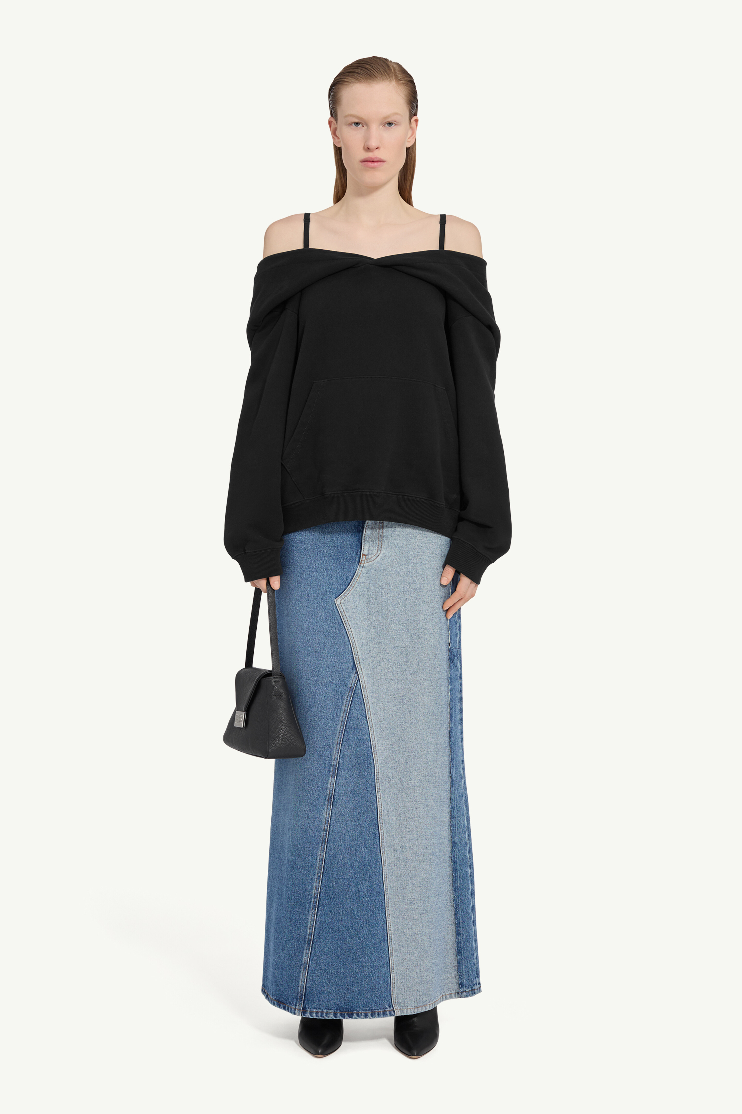 Sweat-shirt aux épaules dénudées pour femme | MM6