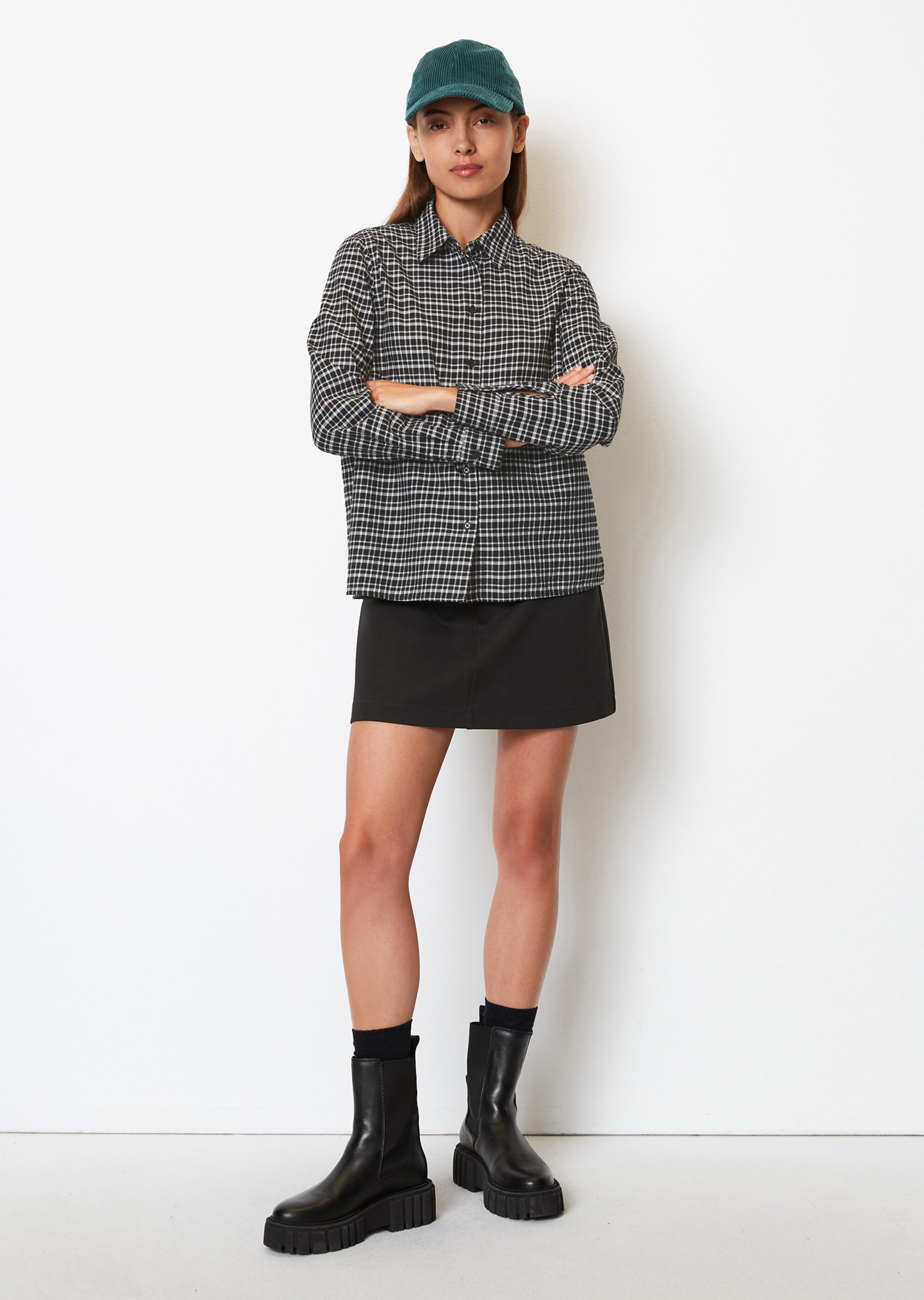 Karo-Bluse loosein Flanell-Qualität