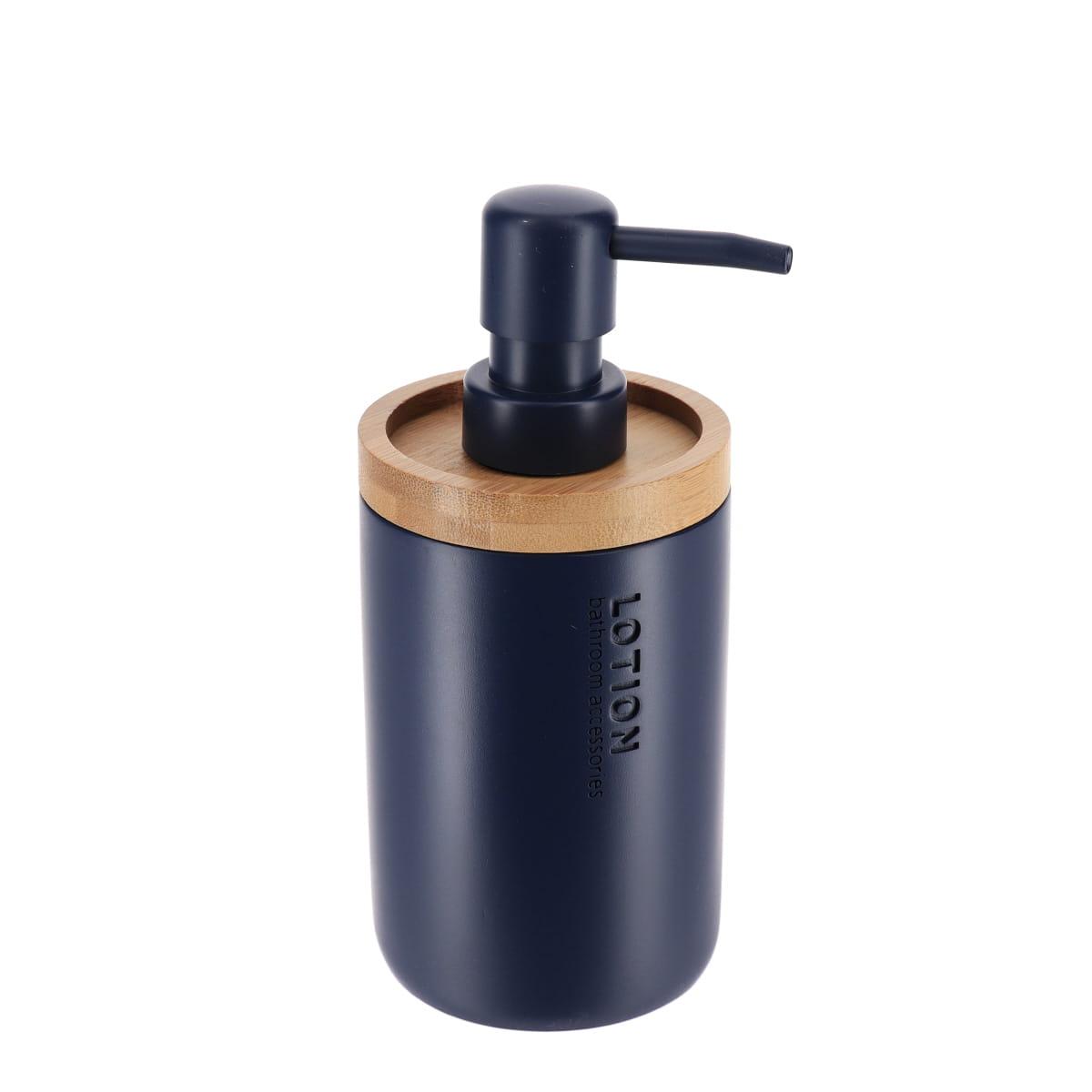 DISTRIBUTEUR A SAVON POLYRESINE 280ML BLEU MARINE