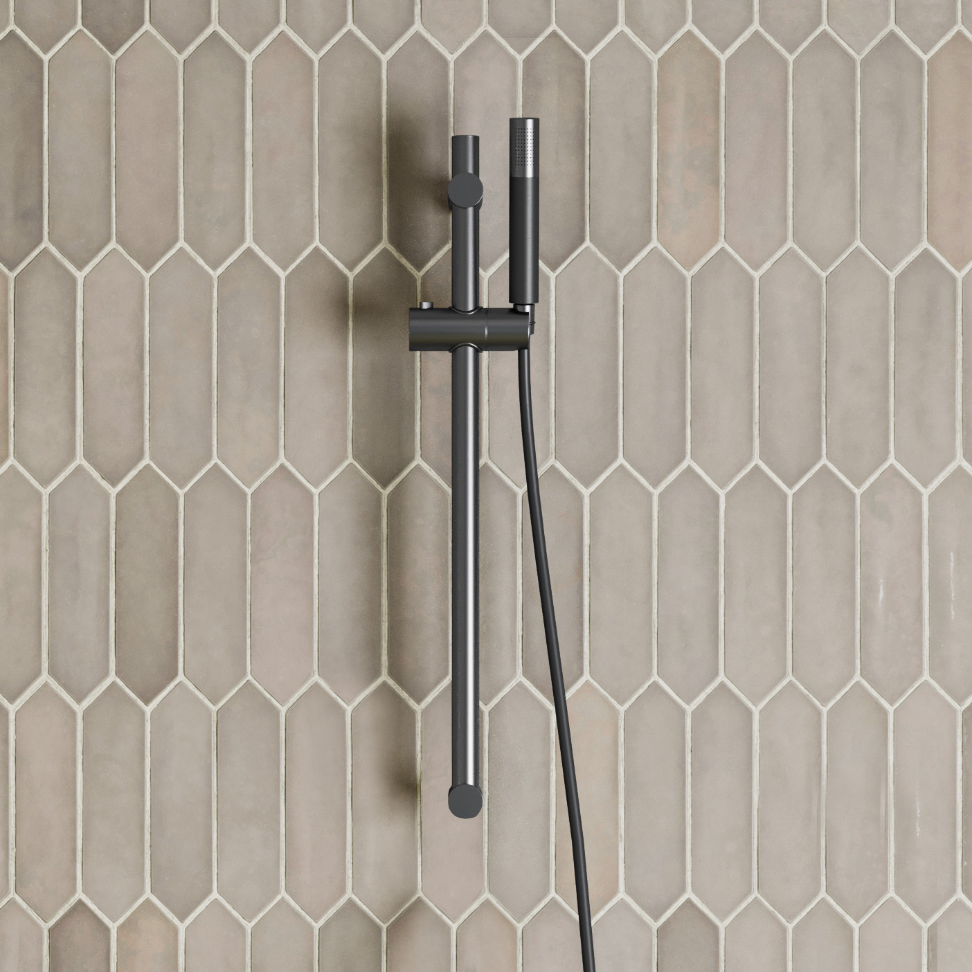 Saniclear Iron Pro glijstangset met staafhanddouche verouderd ijzer - gunmetal