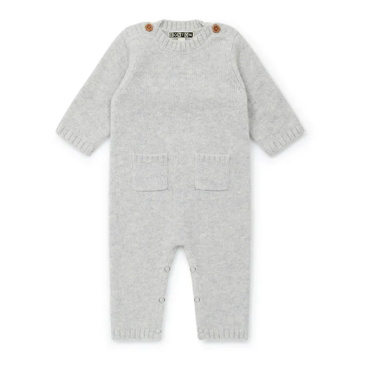 Bonton Combinaison Mérinos | Gris chiné