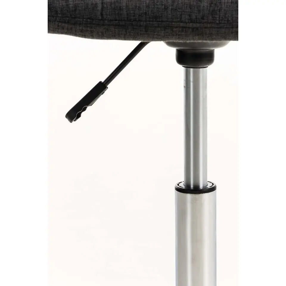 CLP Bureaustoel Emil chroom Frame - Stof - donkergrijs