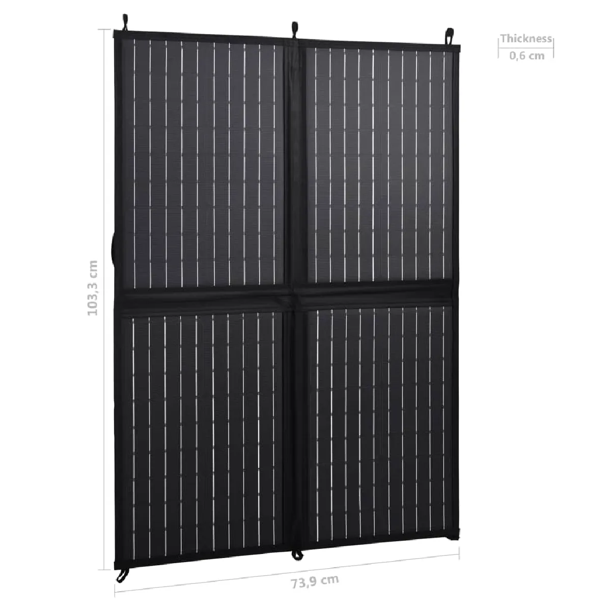 VidaXL Chargeur Panneau Solaire Pliable 100 W 12 V
