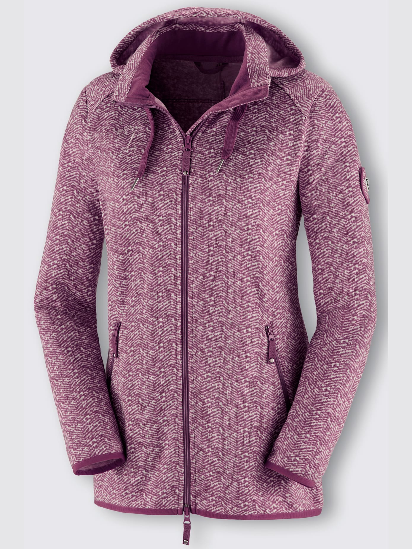 Veste polaire effet tricoté